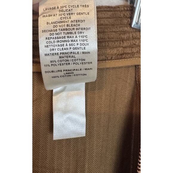 See By Chloe Brown Corduroy Gaucho Wide Leg Crop Palazzo Pants Size 36 -US 4 - Picture 9 of 9